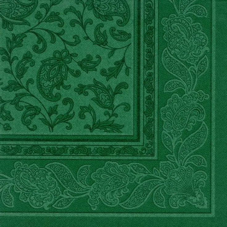50 Servietten ''ROYAL Collection'' 1-4-Falz 40 cm x 40 cm dunkelgrün ''Ornaments''