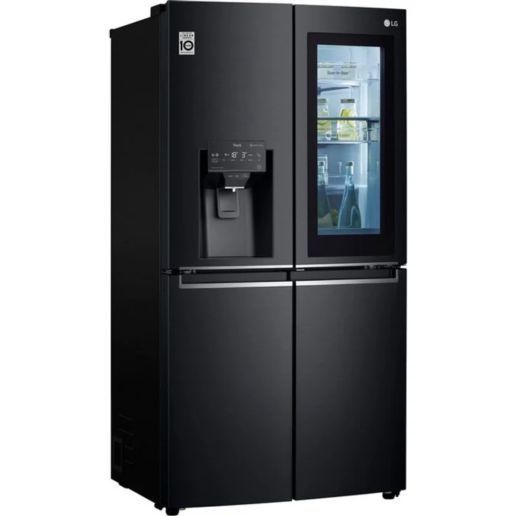 LG GMX945MC9F Side-by-Side-Kühlschrank, freistehend, schwarz, Total NoFrost, Wasser- und Eiswürfelspender, Festwasseranschluss, Door-in-Door, Schnellgefrieren, LED, Breite 91.2 cm – Bild 5
