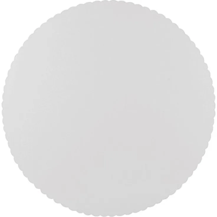 10 Tortenunterlagen, Pappe ''pure'' rund Ø 28 cm weiss mit gezacktem Rand