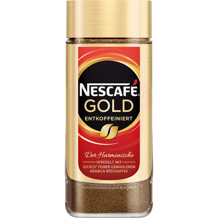 Nescafé Gold Entkoffeiniert, löslicher Bohnenkaffee aus erlesenen Kaffeebohnen, ohne Koffein, vollmundig und aromatisch, 1er Pack (1 x 100g)