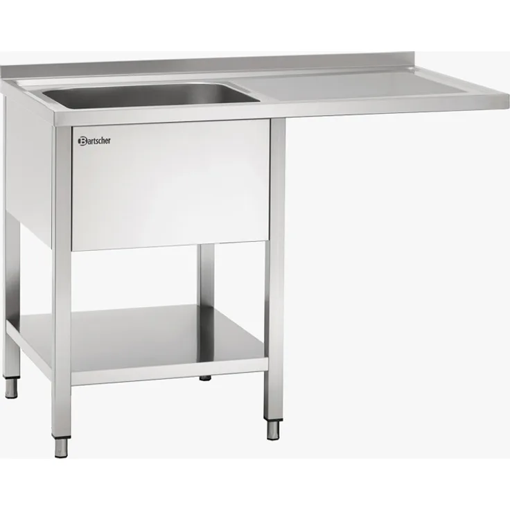 Bartscher Spülcenter 700, B1200, 1 Becken, Abtropffläche rechts, Edelstahl, 306640