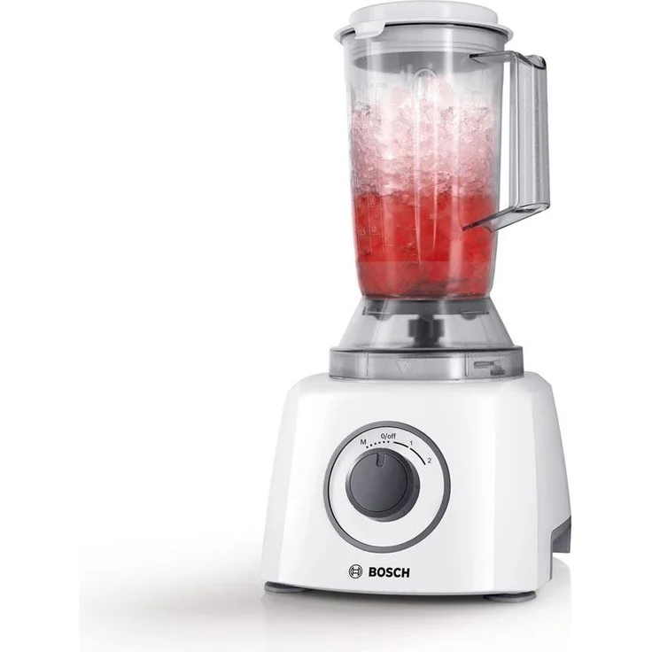 Bosch MCM3200W MultiTalent3 Foodprozessor, 800 W, 2,3 L, SmartStorage, inkl. Standmixer-Aufsatz, Schneid-Wendescheibe, Raspel-Wendescheibe, Schlagscheibe, weiß – Bild 3