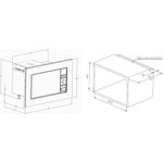 Wolkenstein WMW820G Mikrowelle mit Grill, Einbaugerät, Edelstahl, 800 Watt, 20 Liter Garraum, silber, inkl. Einbaurahmen