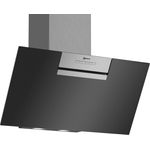 Neff N 30 D85IEE1S0, Motorhaube, Kamin abgewinkelt, Breite: 80 cm, Tiefe: 43.4 cm, Absaugung und Rückführung (mit zusätzlichem Rückführungsset), Schwarz