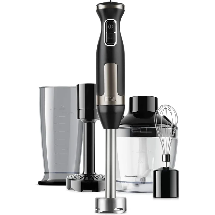 Black & Decker BXHBA1500E Stabmixer, 1500W, 20 Geschwindigkeitsstufen, Edelstahl, grau – Bild 1