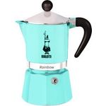 Bialetti Rainbow Espressokocher, Aluminium, hellblau, 3 Tassen