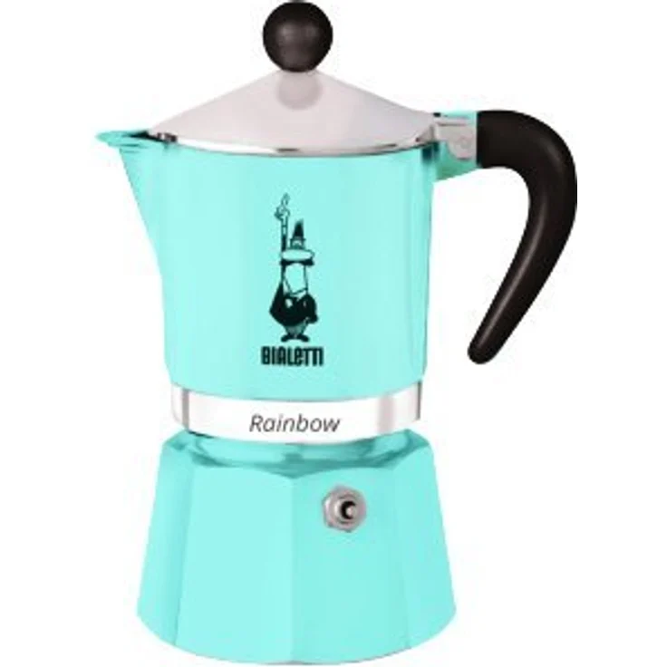 Bialetti Rainbow Espressokocher, Aluminium, hellblau, 3 Tassen – Bild 1