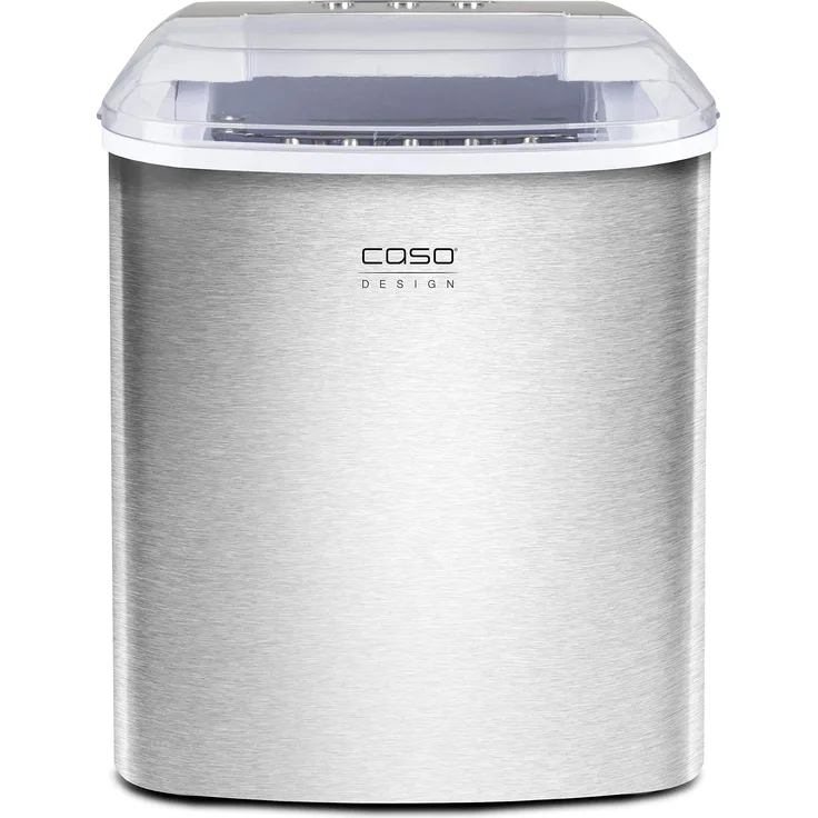 CASO IceChef Pro - Design Eiswürfelbereiter, für eine schnelle Eiswürfelbereitung in 6-13 min, produziert ca. 500 g Eiswürfel pro Stunde, hochwertiges Gehäuse aus Edelstahl, inkl. Eisschaufel