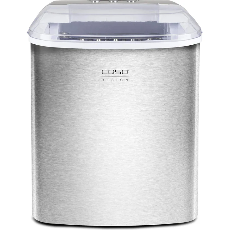 CASO IceChef Pro - Design Eiswürfelbereiter, für eine schnelle Eiswürfelbereitung in 6-13 min, produziert ca. 500 g Eiswürfel pro Stunde, hochwertiges Gehäuse aus Edelstahl, inkl. Eisschaufel