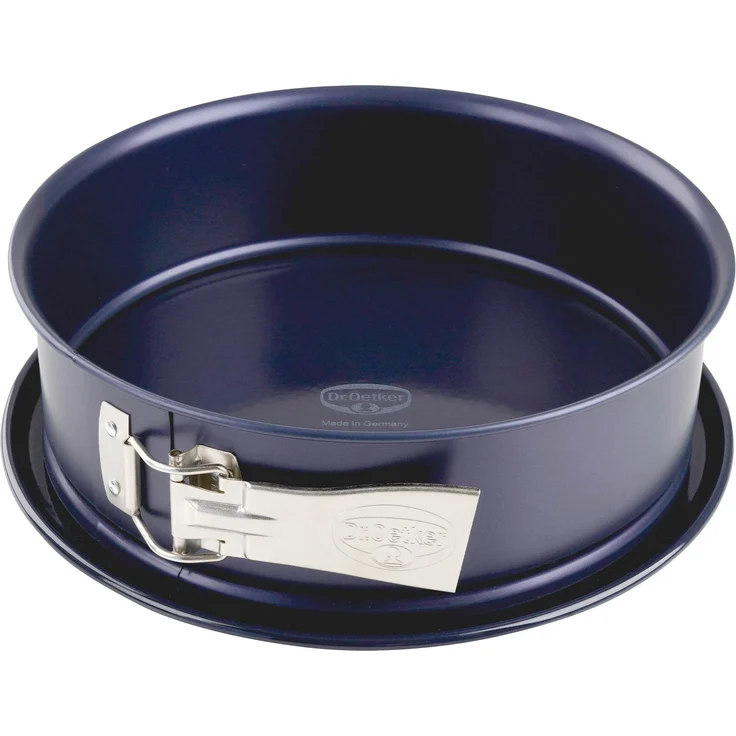 Dr. Oetker Springform Ø 24 cm BACK-LIEBE EMAILLE, Backform mit schnitt- & kratzfestem Flachboden mit le-Versiegelung, runde Kuchenform mit Ring aus Stahlblech (Farbe: Blau), Menge: 1 Stück – Bild 2