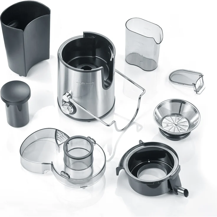 Severin ES 3566 Entsafter, 400 W, mit 500 ml Saftbehälter, Sicherheitsverriegelung, schwarz-edelstahl – Bild 4