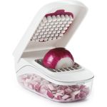 OXO Good Grips Gemüsehacker, Edelstahl, weiß, transparent