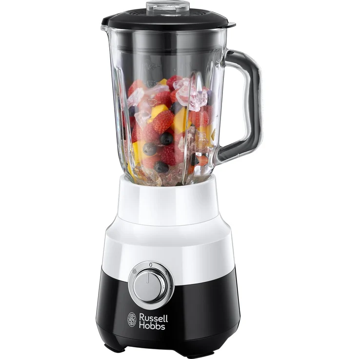 Russell Hobbs Glas-Standmixer Horizon, 22.000 U-min, 0.9 PS-Motor, Impuls--Ice-Crush-Funktion, 1.5l Glasbehälter, Edelstahlmesser, Mixer, elektrischer Zerkleinerer, Smoothie-Maker 24721-56