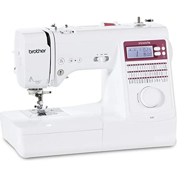 Brother Innov-is A50 Freiarm-Nähmaschine 50 Nähprogramme Display Nählicht Freiarm-Nähmaschine, weiß