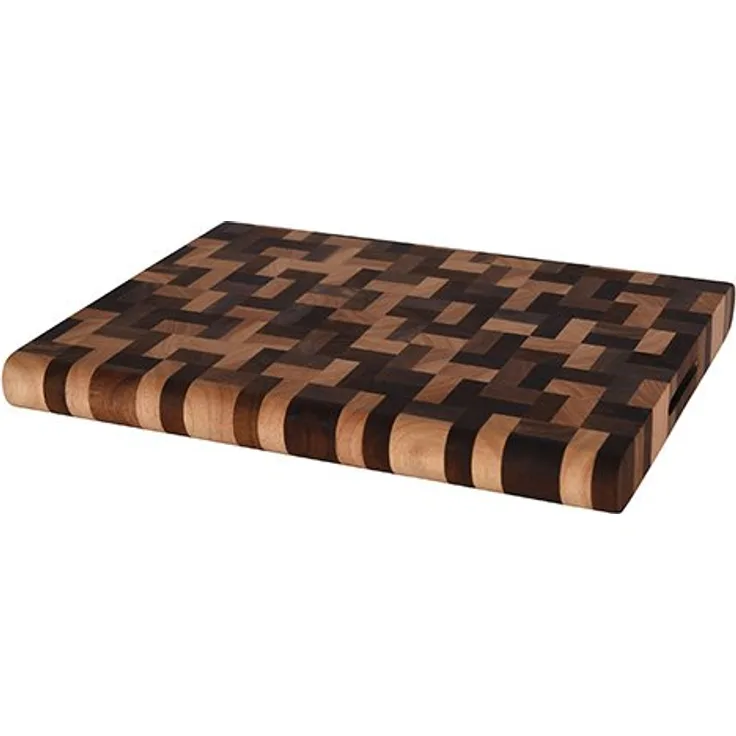 Grunwerg Rockingham Forest Multi-Holz Schneidebrett ? Akazie, Verkohlte Akazie & Kautschukholz ? Rechteckig, 40 x 30 cm