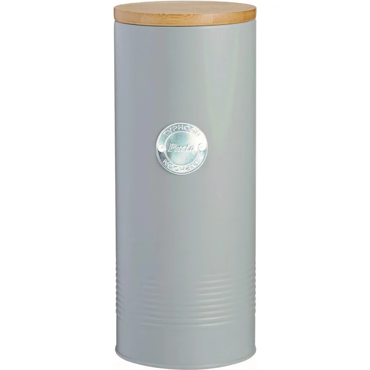 Typhoon Living Collection, pastellgrau, 2,5 Liter Spaghettidose, Stahl, Holz, Silikon, grau
