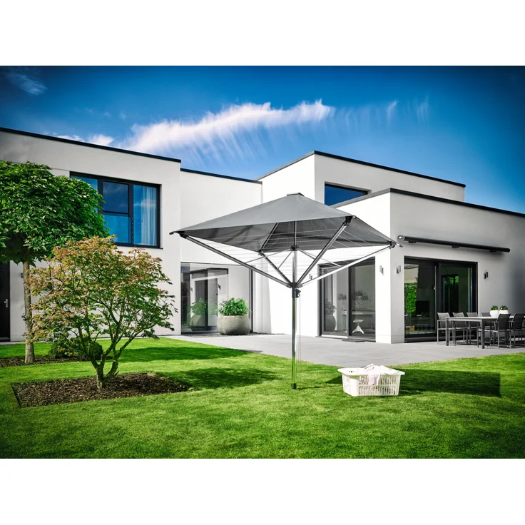 Leifheit 82100 Linoprotect 400, Wäschespinne mit Dach, Aluminium, 40 m Leine für 4 Waschladungen – Bild 8