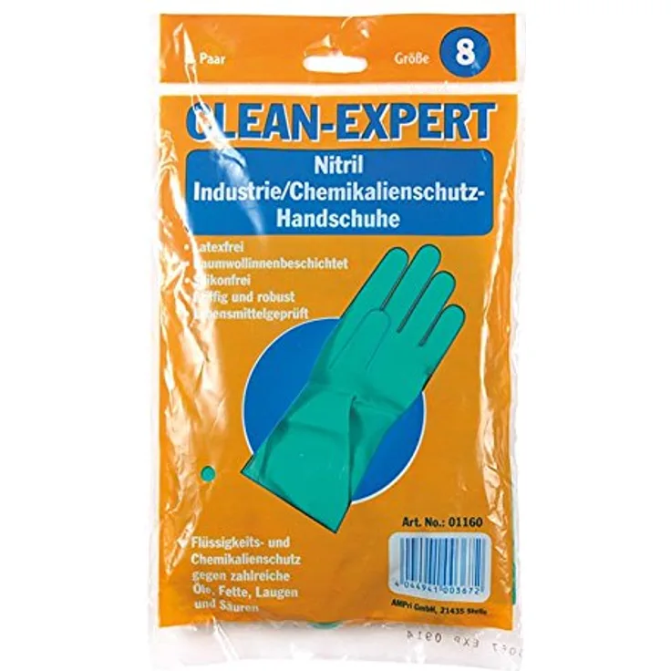 AMPri Clean Expert Nitril Industriehandschuhe 1 Paar M