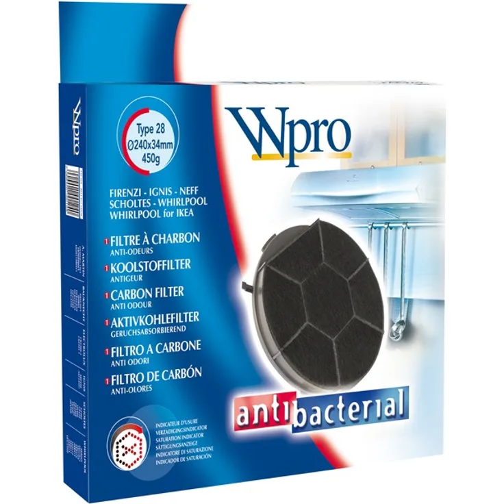 Wpro Antibakterieller AktivKohlefilter CHF289 481281718525 Typ 28