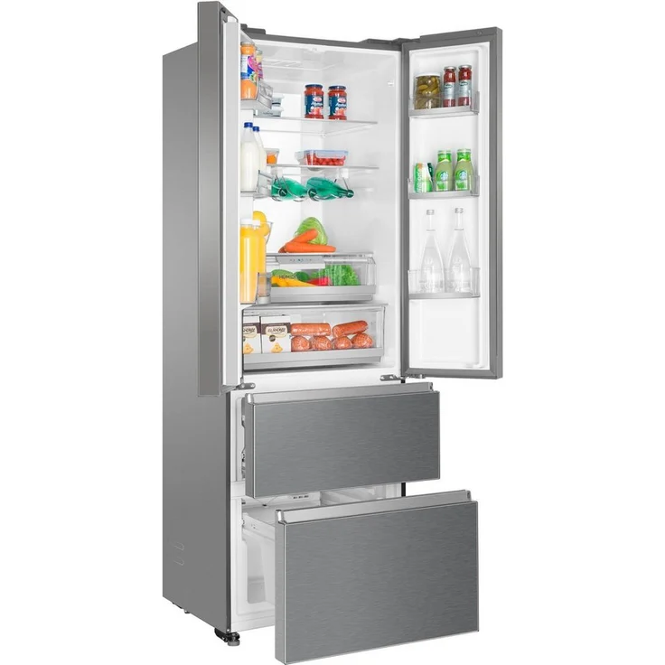 Haier HB20FPAAA French-Door-Kühlschrank, freistehend, silber, Total NoFrost, Energieklasse E – Bild 3