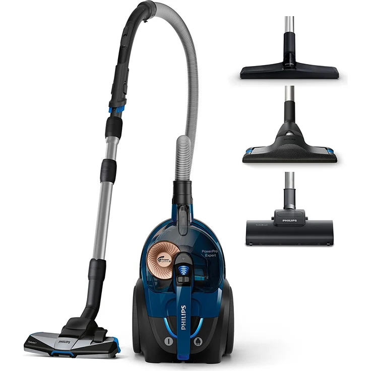 Philips FC9745-09 beutelloser Staubsauger PowerPro Expert (750 W, 2 L Staubvolumen, extra Turbodüse für Tierhaare ) blau- schwarz – Bild 1
