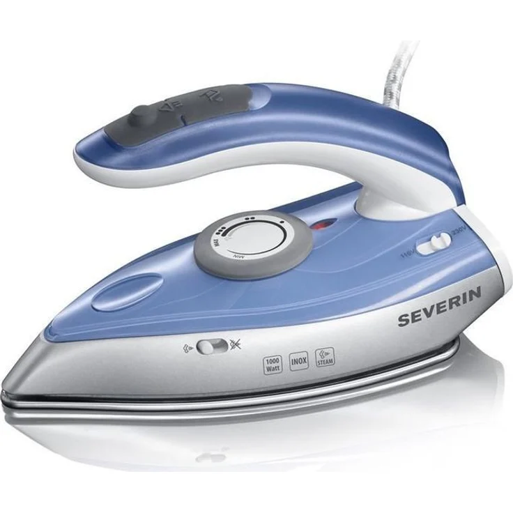Severin BA 3234 Reise-Dampfbügeleisen, 1000 W, Silber-Blau – Bild 6