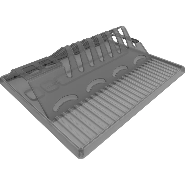 Rotho Spacewonder faltbarer Geschirrabtropfer, Kunststoff (PP) BPA-frei, anthrazit, (39,0 x 32,0 x 2,0 cm)