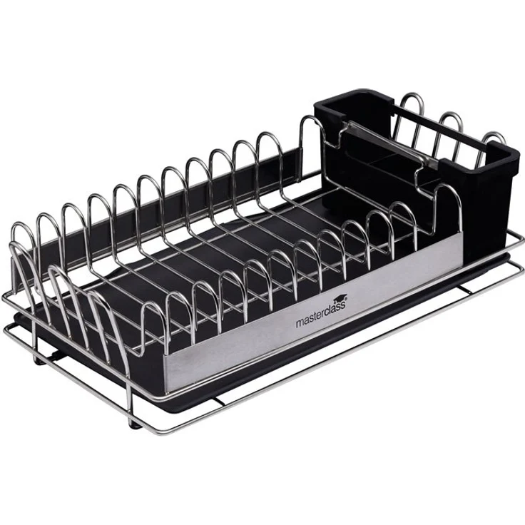 KitchenCraft MCDISHCOMP, MasterClass, kleines Abtropfgestell, Edelstahl, 41 x 22 x 13 cm