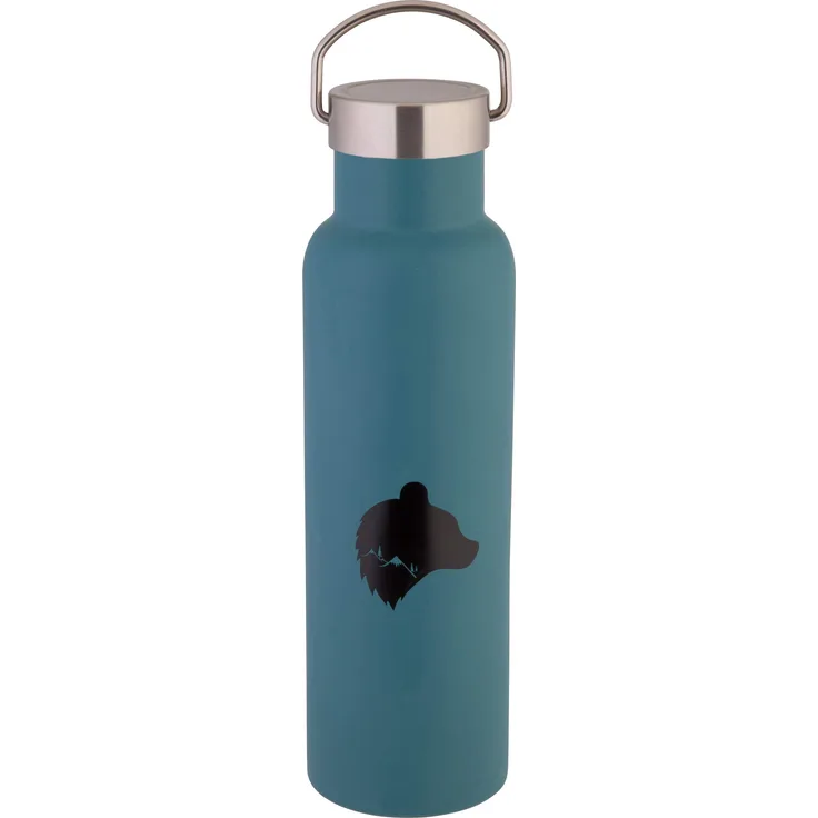 axentia 131656 Davos Isolierflasche für Warm- und Kaltgetränke, Edelstahl, petrol