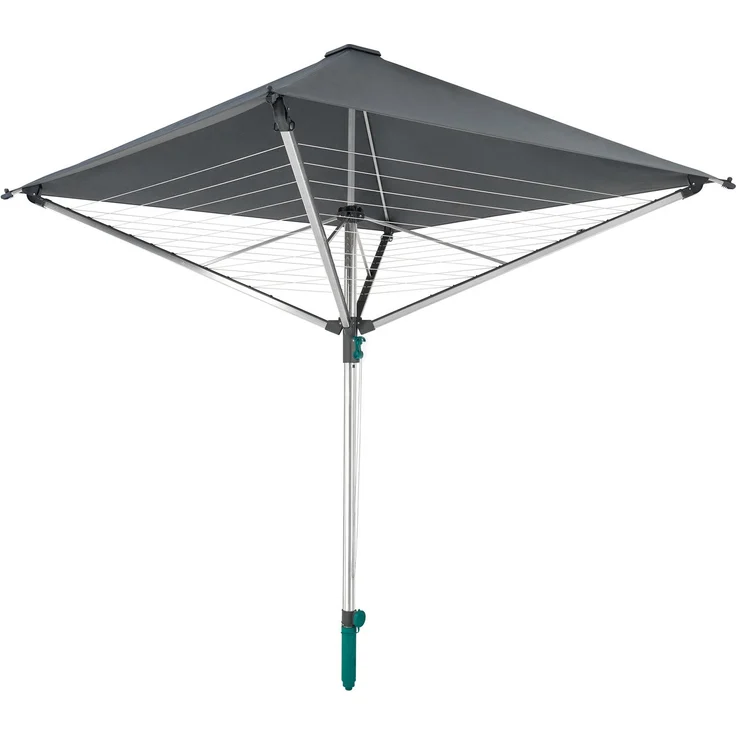 Leifheit 82100 Linoprotect 400, Wäschespinne mit Dach, Aluminium, 40 m Leine für 4 Waschladungen – Bild 1