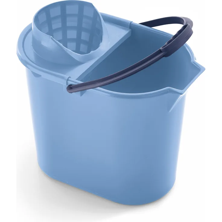 Mery 0312.31 Eimer Oval 12 l mit Sieb, Polypropylen, Blau, 25 x 34.5 x 31 cm