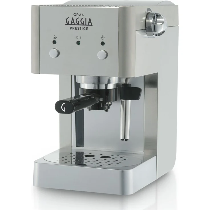 Gaggia RI8427-11 Gran Prestige Siebträger aus Edelstahl mit Panarello, 15 bar Druck, Silber – Bild 1