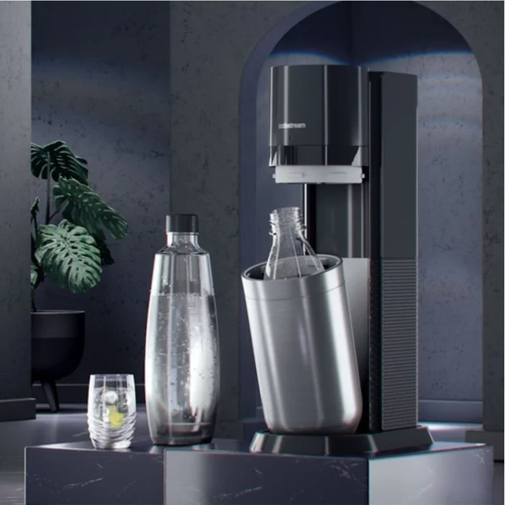 SodaStream Duo Titan Trinkwassersprudler, neues Modell 2021, Quick Connect System, inkl. 1 Liter Glasflasche, 1 Liter PET-Flasche, 1 Kohlensäure-Zylinder, schwarz – Bild 7