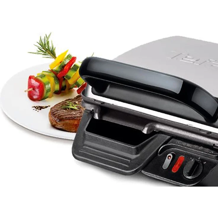 Tefal GC3060 3in1 Kontaktgrill mit Überback-Funktion, 2000W, doppelte Grillfläche wenn aufgeklappt als Tischgrill-BBQ, auch für Sandwich, Steak, Panini, regelbarer Thermostat, antihaftbeschichtet, silber – Bild 7
