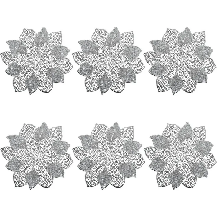 Zeller Platzset 6er Set, silber, ca. 49 x 47 cm, 6
