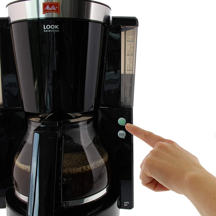 Melitta 1011-04, Filterkaffeemaschine mit Glaskanne, AromaSelector, Schwarz Kaffeemaschine LOOK IV SELECTION, Kunststoff, 1.2 liters – Bild 2