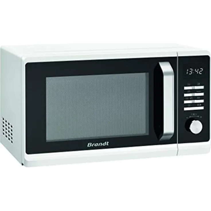 Brandt SE2302W Mikrowelle, Standgerät, 800 Watt, 23 Liter Garraum, weiß, Edelstahl