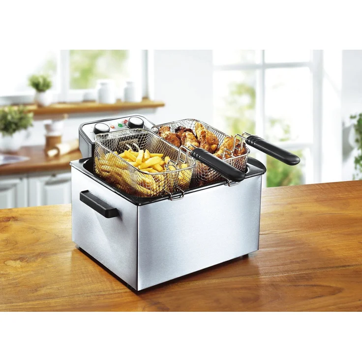 Steba DF 300 Edelstahl Fritteuse, 5 Liter, Profi-Heizsystem Kaltzonenprinzip – Bild 2