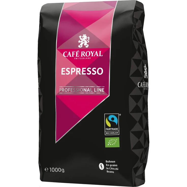 Café Royal Espresso Bio Fairtrade Max Havelaar Professional Line Bohnenkaffee, 1er Pack (1 x 1 kg) – Bild 1