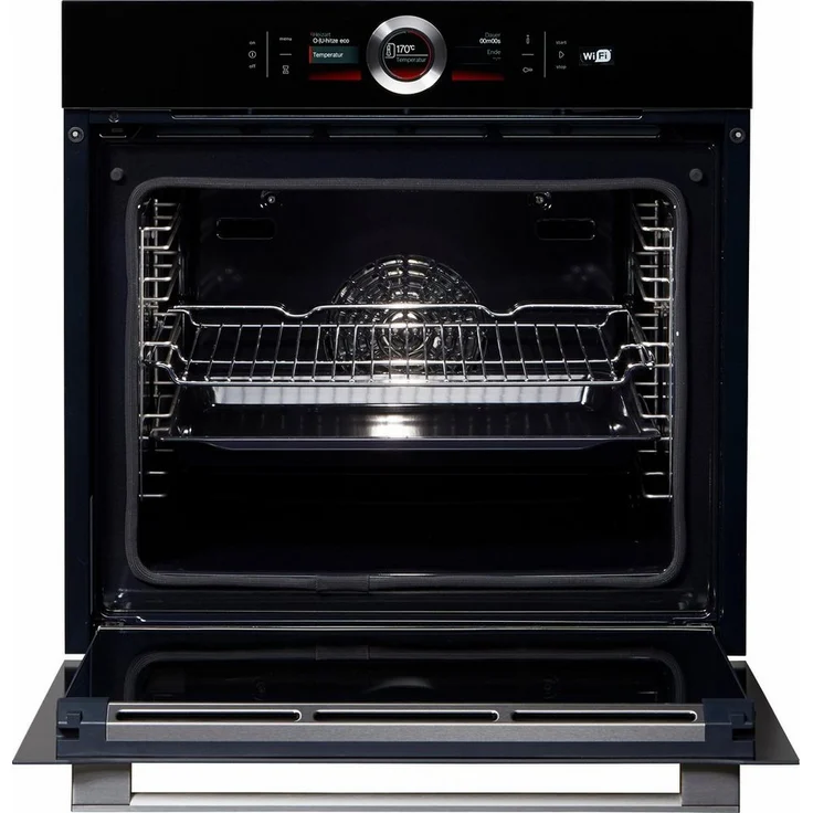 Bosch HBG676EB6 Serie 8 Backofen, Einbaugerät, Energieeffizienzklasse A+, Volumen 71 l, Breite 59,5 cm, groß (ab 65 l), Pyrolyse-Selbstreinigung, PerfectRoast, 4D Heißluft, schwarz – Bild 2
