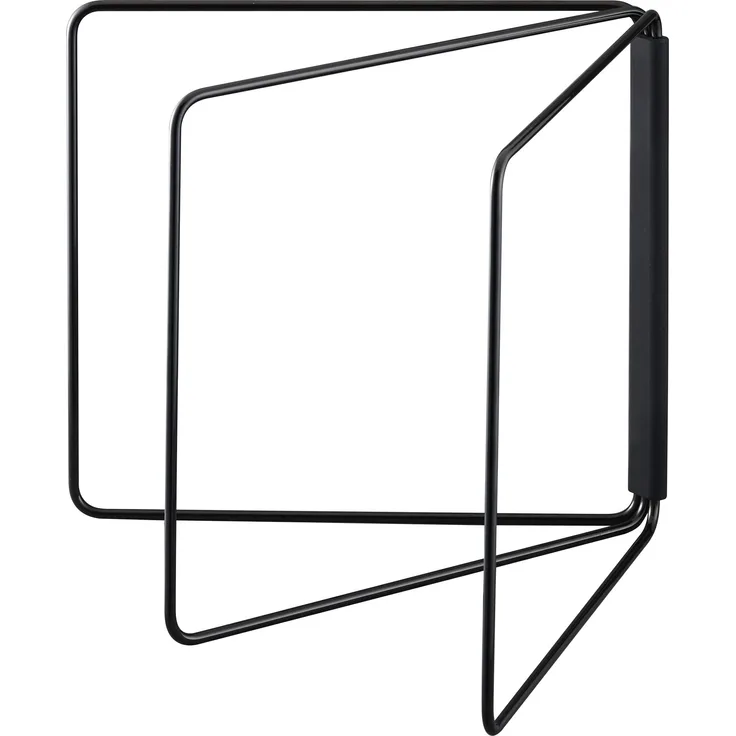 YAMAZAKII Tower Spültuchhalter, Stahl, Schwarz, One Size