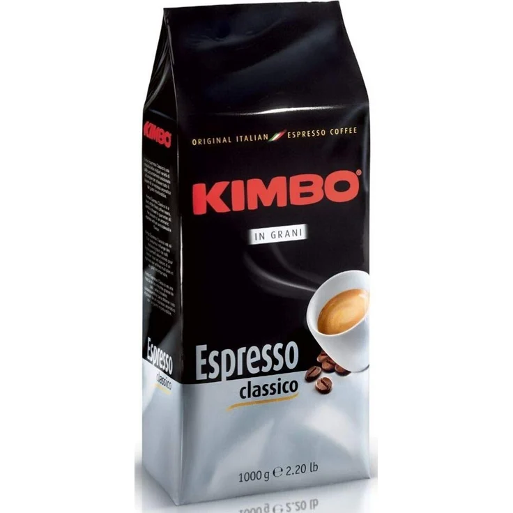 Kimbo Espresso Classico ganze Kaffeebohnen, mittlere Röstung, 1kg Beutel – Bild 1