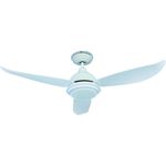 Pepeo Energiespar Deckenventilator Raja weiß mit dimmbarer LED Beleuchtung, 122cm, inklusive Fernbedienung