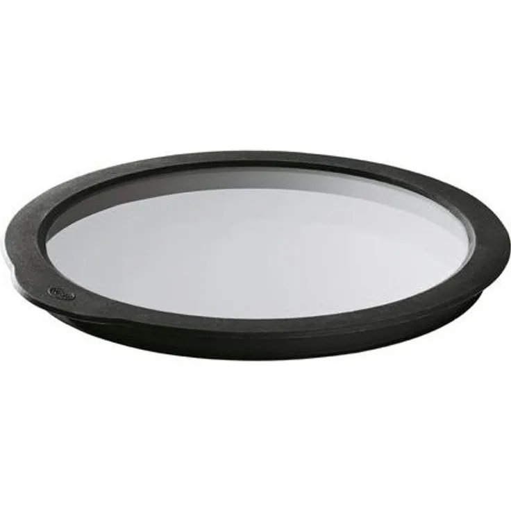 RÖSLE Frischhaltedeckel Ø 28 cm, Glas mit rundumlaufenden Silikonrand, spülmaschinengeeignet