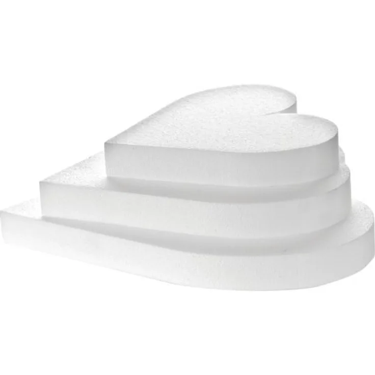 Herz Styropor Decora Grundlagen für Kuchen Cake Design Teig Zucker, Bianco, 35 cm