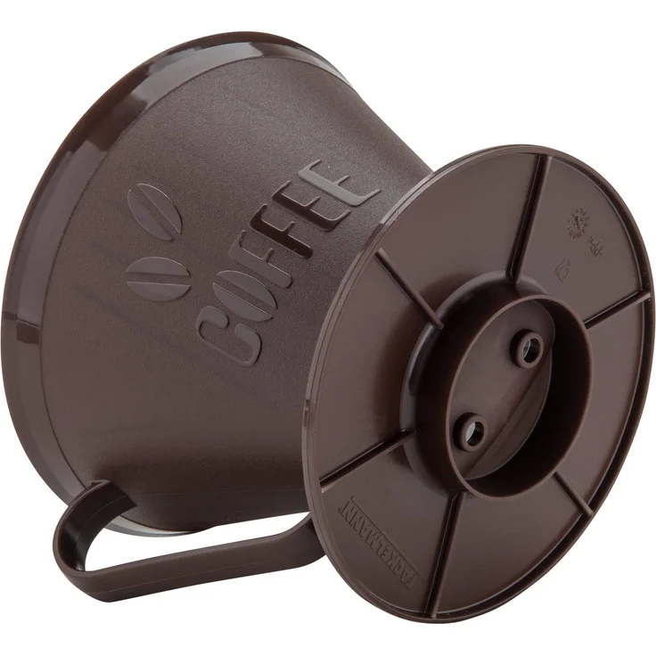 Fackelmann Filterbehälter Nr. 4, Filterhalter, Kaffeefilter für bis zu 4 Tassen, Handfilter (Farbe: Braun), Menge: 1 Stück – Bild 3