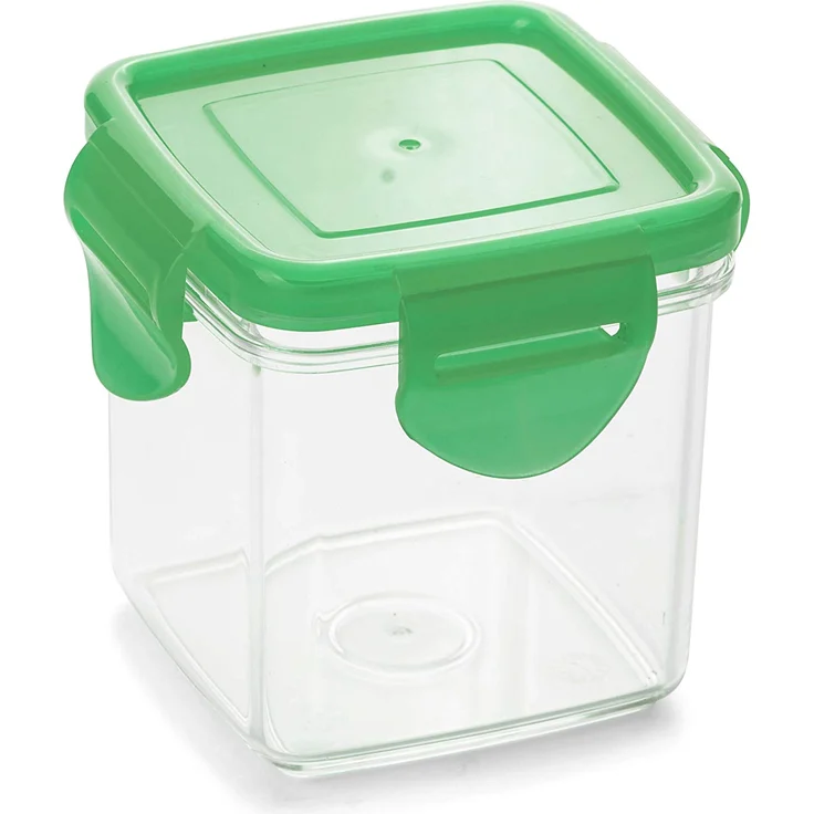 Genius Nicer Dicer Quick Zerkleinerer für Obst und Gemüse | 5 in 1 Multischneider mit austauschbaren Messereinsätzen | 30 Würfel oder 10 Scheiben mit einem klick (Grün), Edelstahl, 15 x 10 x 25 cm – Bild 3