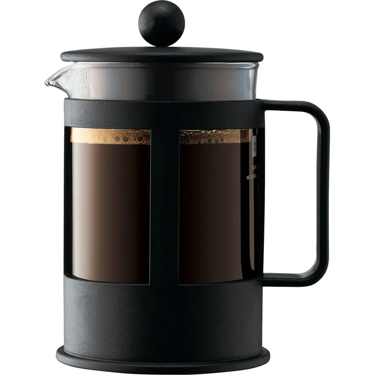 Bodum KENYA Kaffeebereiter (French Press System, Spülmaschinengeeignet, 0,5 liters) schwarz
