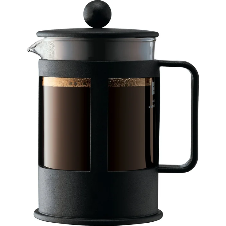 Bodum KENYA Kaffeebereiter (French Press System, Spülmaschinengeeignet, 0,5 liters) schwarz – Bild 1