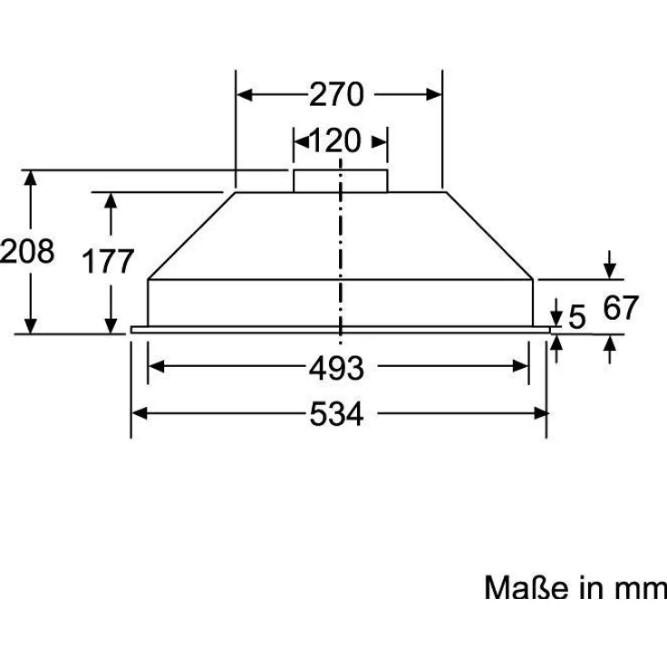 Neff N 30 D51NAA1C0, Motorhaube, mechanisch betrieben, Nische, Breite: 49.3 cm, Tiefe: 25.7 cm, Absaugung und Rückführung (mit zusätzlichem Rückführungsset) – Bild 3